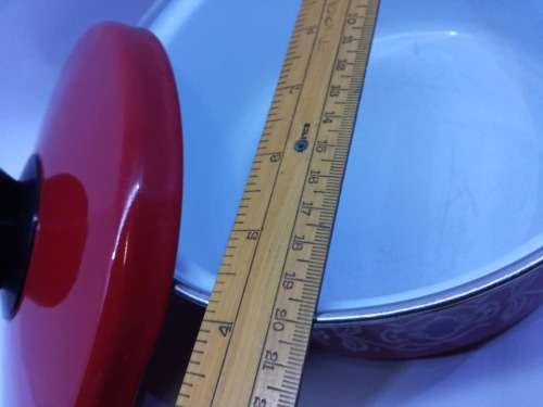 Lovely  heavy red pot! Look!!