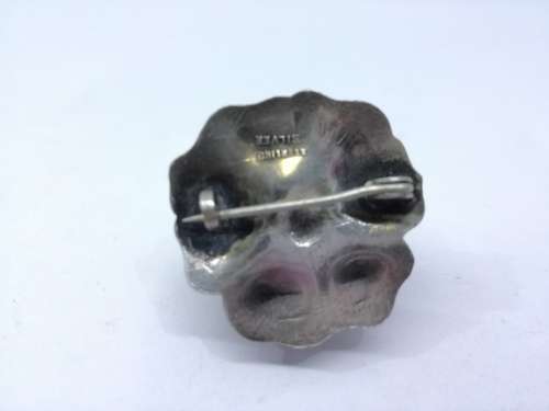 Guilloché brooch Sterling silver Pansy - so gorgeous!