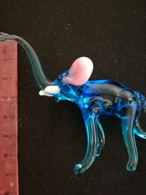 Small Blown Art Glass Elephant