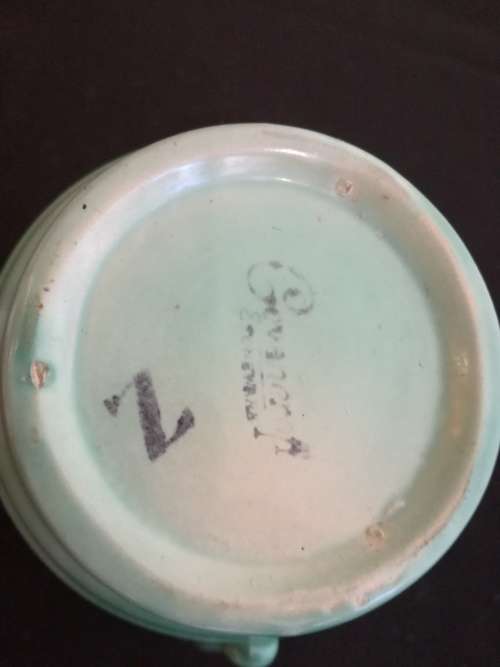 Vintage green milk jug