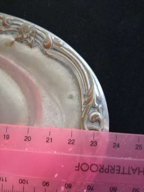 Vintage SILVER PLATED UNITY on copper  oval platter