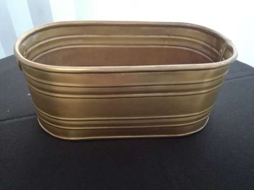 Oval Brass planter