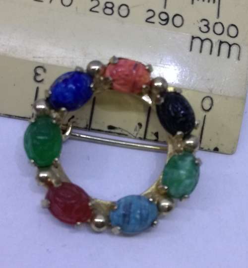 Lovely semi precious stone brooch!