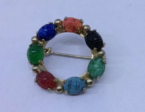 Lovely semi precious stone brooch!