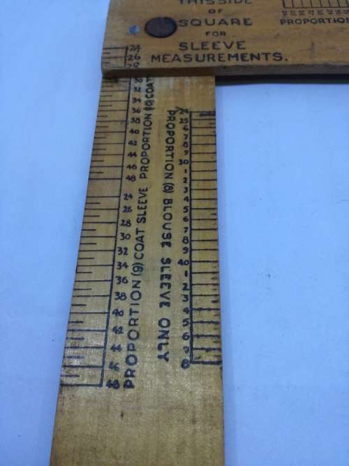 Vintage McCabe Faultless System of Cutting Dressmaking / Tailoring Wooden Ruler