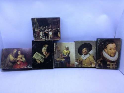 Set of six - small blocked prints