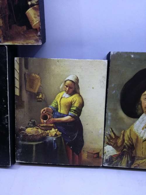 Set of six - small blocked prints