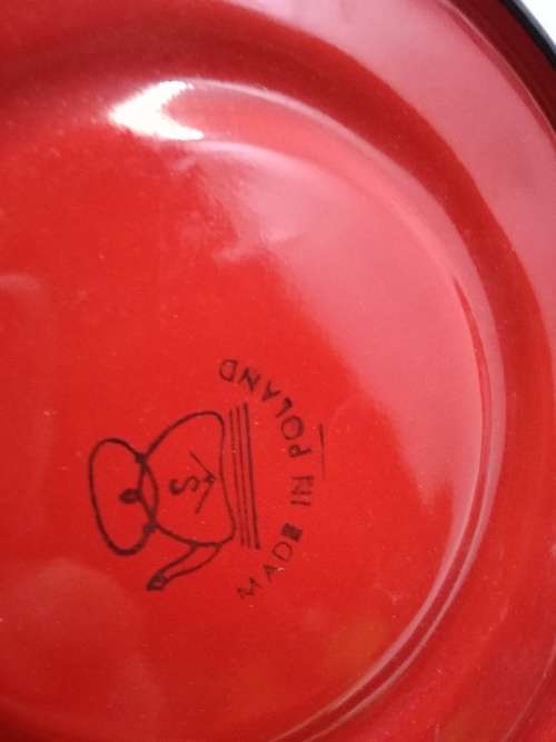 Coffee pot Red enamel - made in Poland