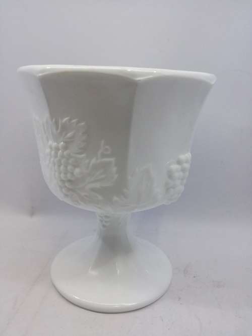 Milk glass footed vase/bowl