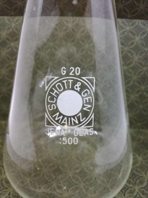 Lab Schott & Gen G20 :500ml bottle Jenaer glass