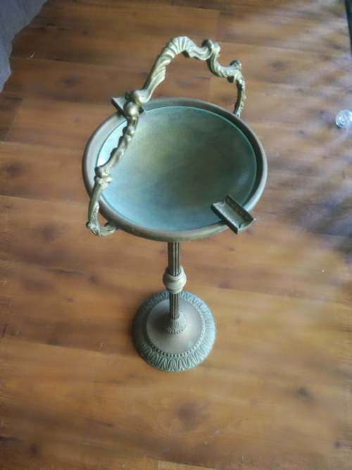 Solid brass standing ashtray
