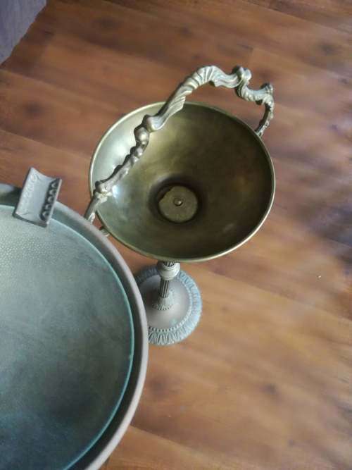 Solid brass standing ashtray