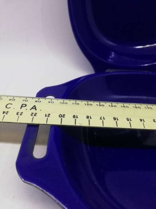 Pretty blue enamel plates