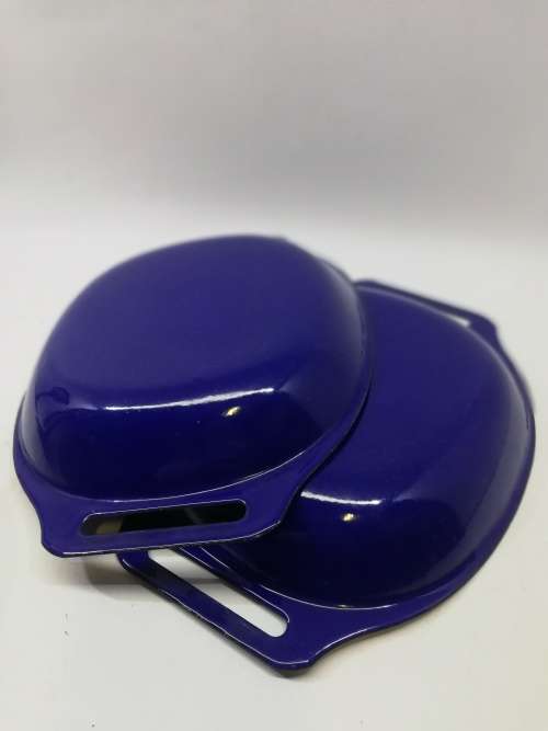 Pretty blue enamel plates