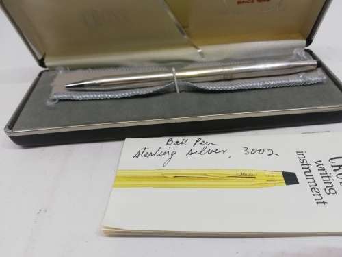 Vintage Sterling silver Cross pen in box - made in Ireland