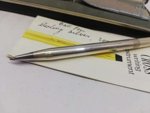 Vintage Sterling silver Cross pen in box - made in Ireland