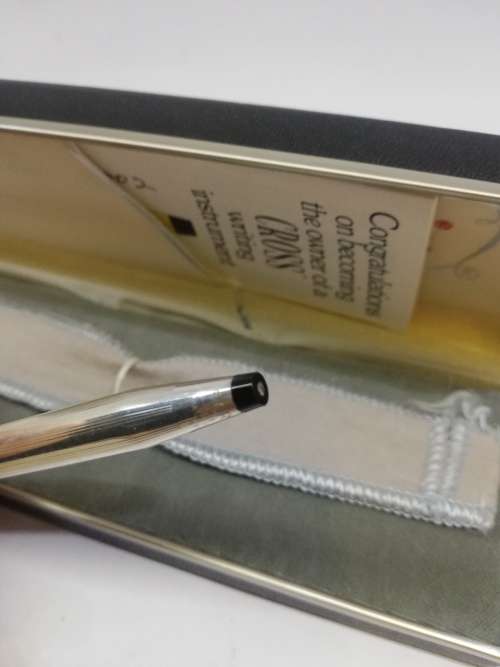 Vintage Sterling silver Cross pen in box - made in Ireland