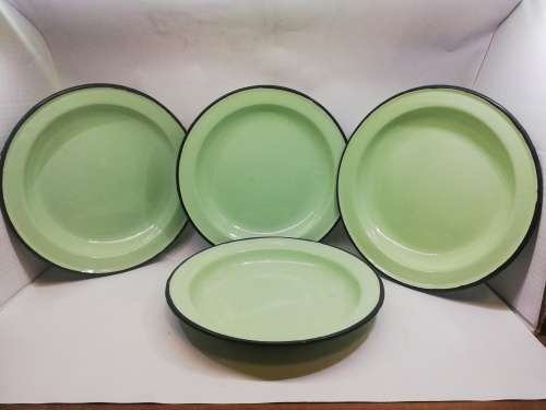 Enamel plates Green heavy enamel