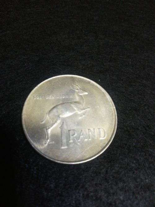 Suid Afrika 1966 Afrikaans R1 coin Silver