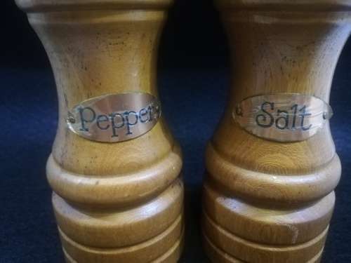 Vintage Tivoli Salt and Pepper grinder - Wood and Copper