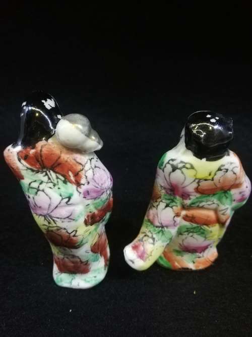 Vintage hand painted oriental figurines
