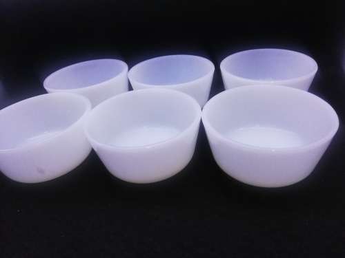 Set of small Fire King bowls