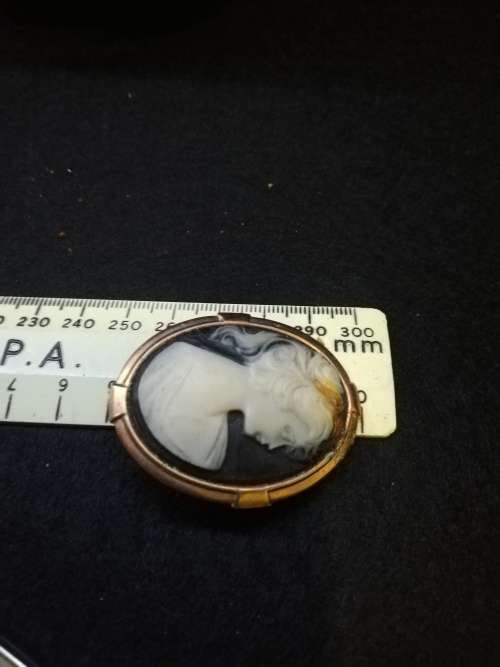 Faux cameo brooch