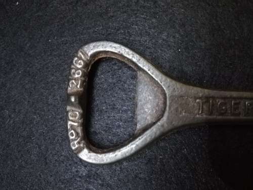 Bottle opener, cast iron, `Tiger Beer`