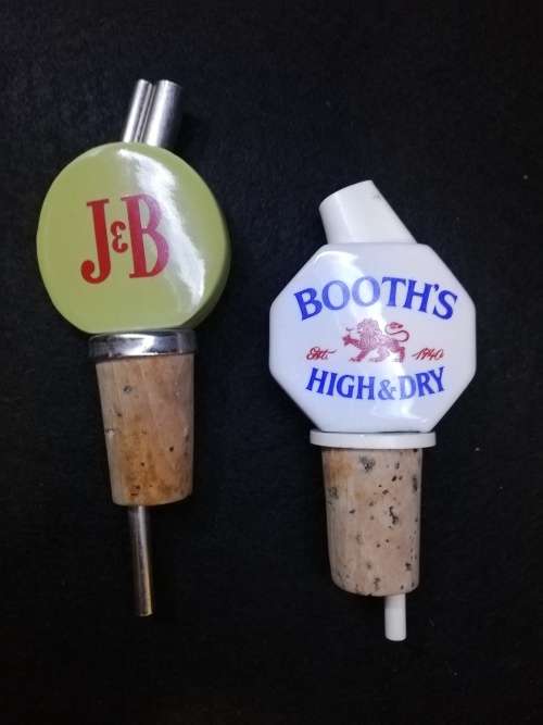J&B and Booth`s pourers
