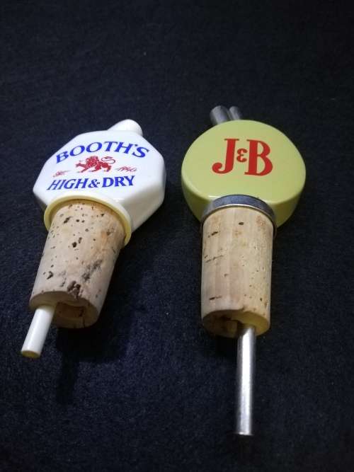 J&B and Booth`s pourers