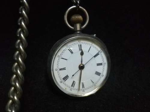 Silver pocket watch - not tested