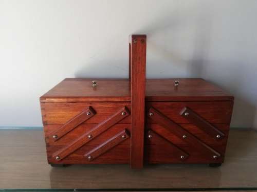 Wooden 3 tier fold out box