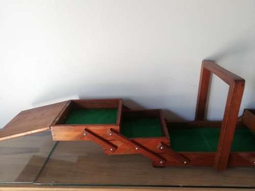 Wooden 3 tier fold out box