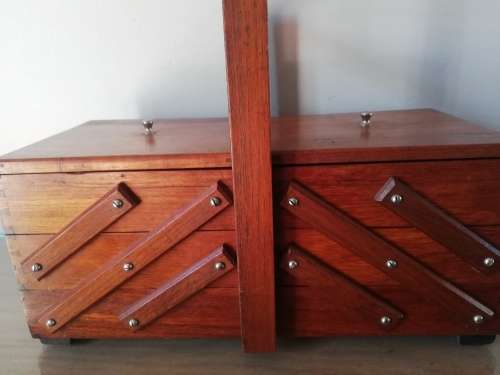 Wooden 3 tier fold out box