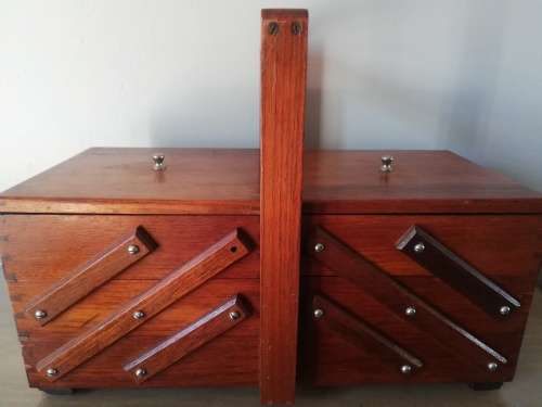 Wooden 3 tier fold out box