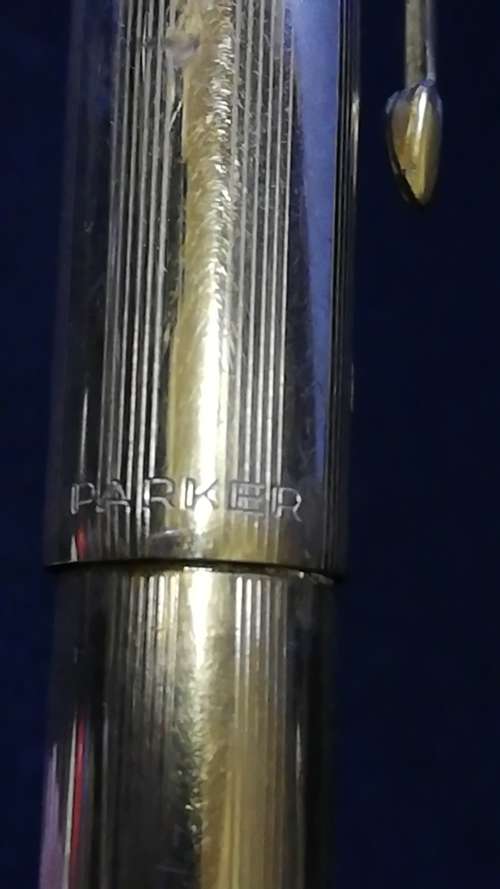 Parker rolled gold fountain pen - for spares I think - 14k nib