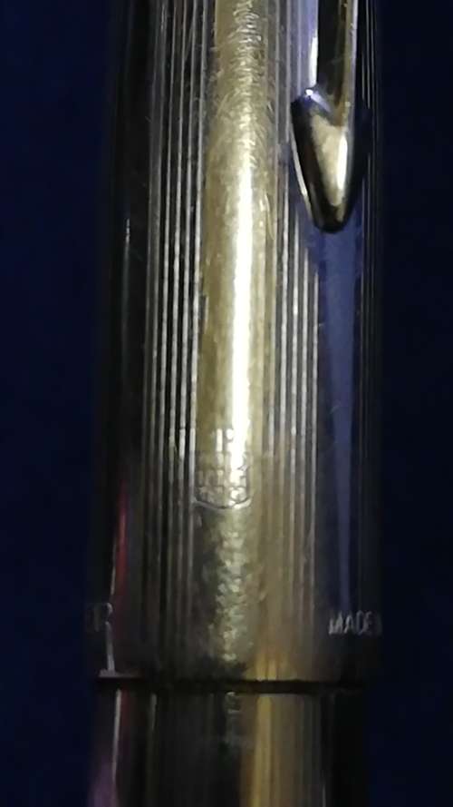 Parker rolled gold fountain pen - for spares I think - 14k nib