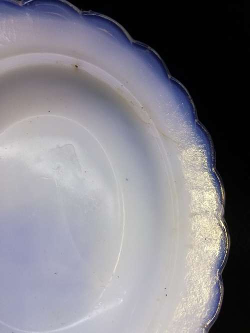 Milk glass nesting hen - a crack on the bowl as shown on pics