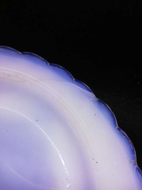 Milk glass nesting hen - a crack on the bowl as shown on pics