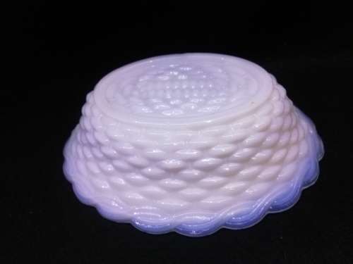 Milk glass nesting hen - a crack on the bowl as shown on pics