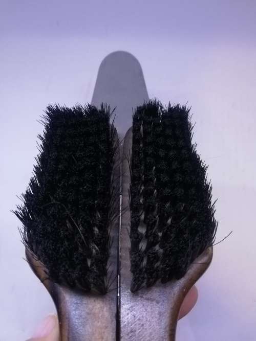 Vintage traveling hanger/brush/shoe horn in one