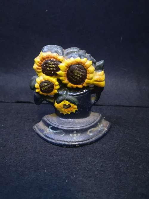 Sunflower Door stop - cast iron