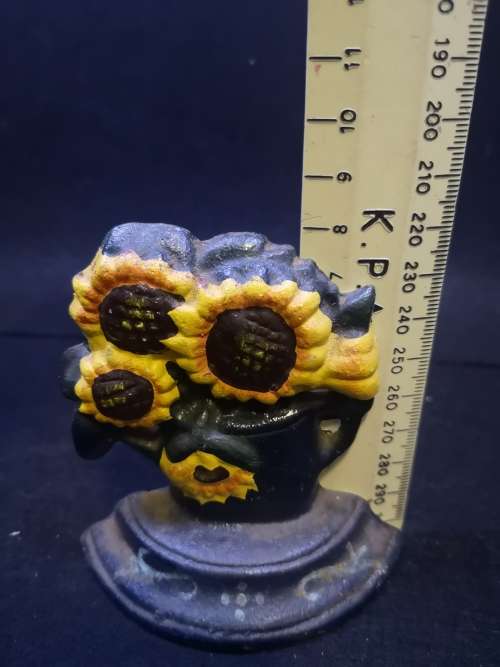 Sunflower Door stop - cast iron