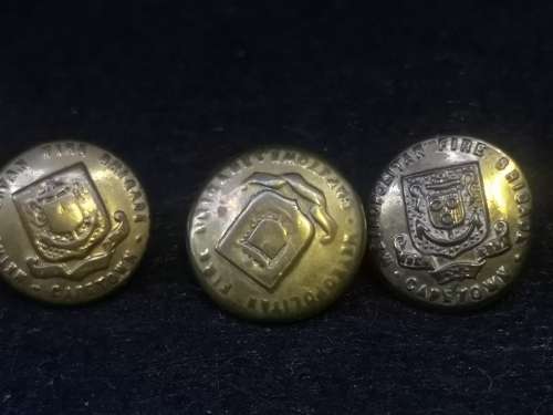 Brass buttons - Fire Brigade Cape Town