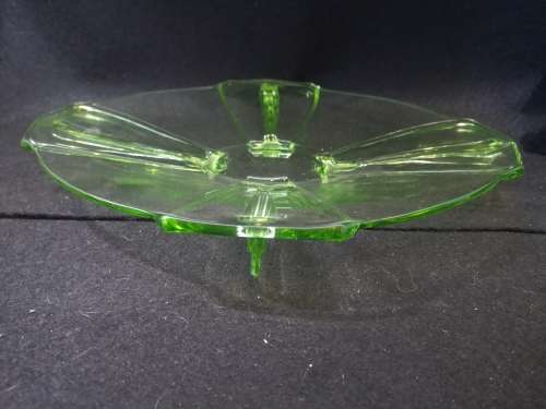 Uranium glass plate/dish - my black light is a bit small for this one