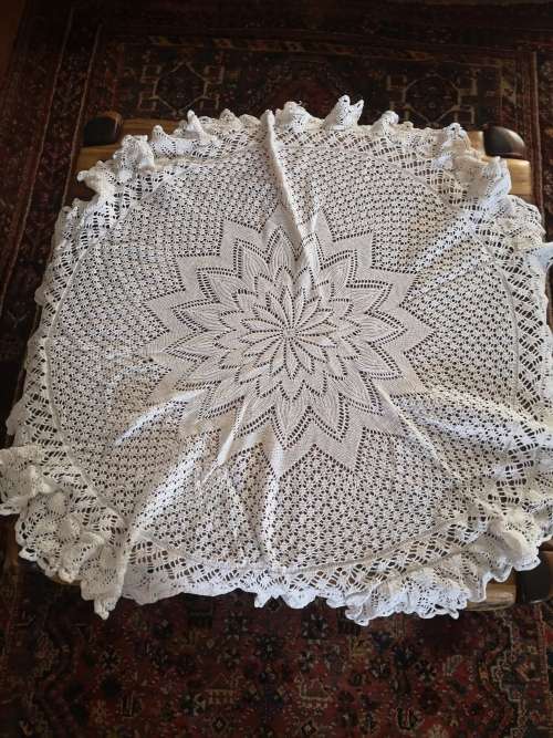 Hand crocheted on a 80x80 table