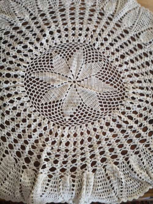 Hand crocheted on a 80x80 table