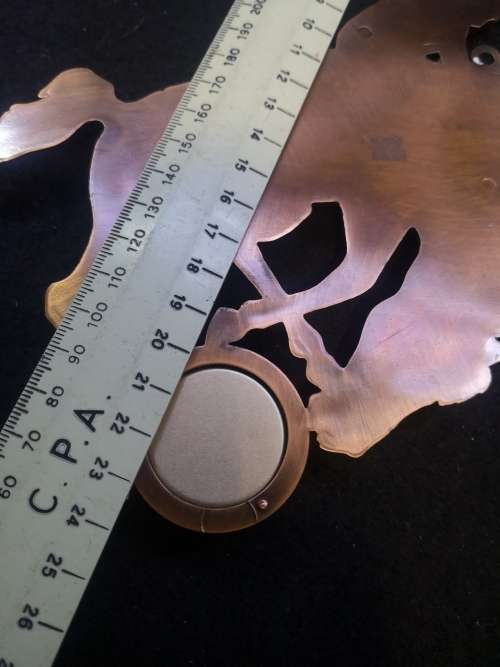 Horse Krugersdorp thermometer - copper