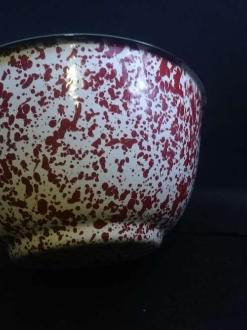 Enamel Splaterware mixing bowl