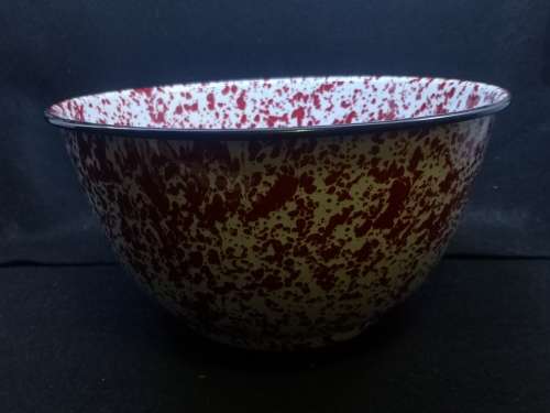 Enamel Splaterware mixing bowl